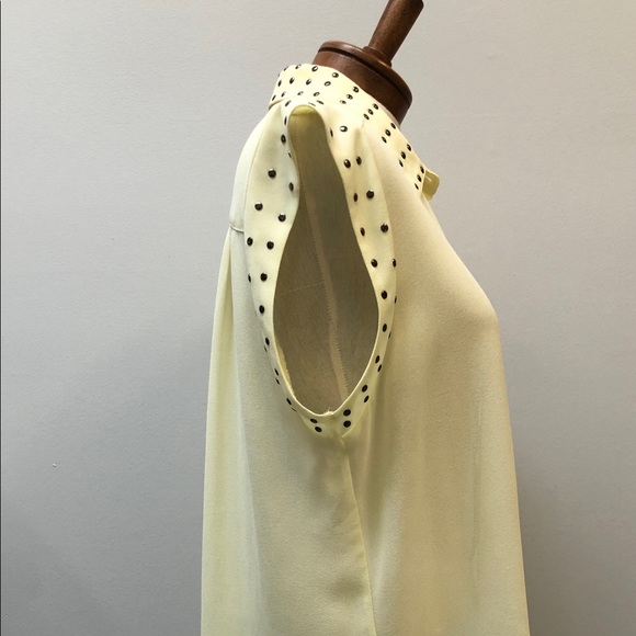 Yellow Sheer Studded Blouse - Picture 6 of 7
